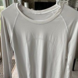 Lululemon Size 8 Swiftly Tech White Long Sleeve T shirt